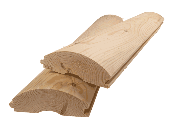 3x8 Half Log Siding